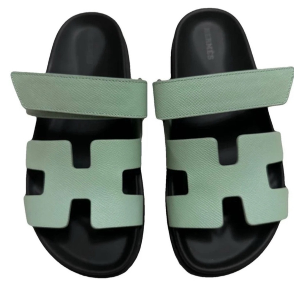 Hermes Mint Green Chypre Sandals